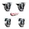 Service Caster 3'' Semi Steel Wheel Swivel Top Plate Caster Set with 2 Posi Brakes 2 Rigid, 4PK SCC-20S314-SSS-PLB-2-R-2 - alternate 5